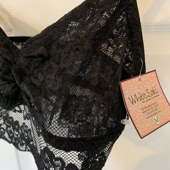 White Saki Lace Bralette size Medium - Picture 5 of 7